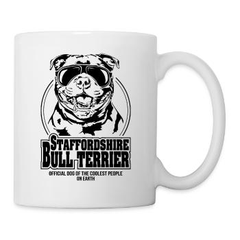 STAFFORDSHIRE BULL TERRIER les plus cool personnes chiens - Mug blanc - blanc - Droite