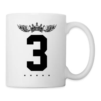 3 Zahl Krone - Tasse - Weiß - Rechts