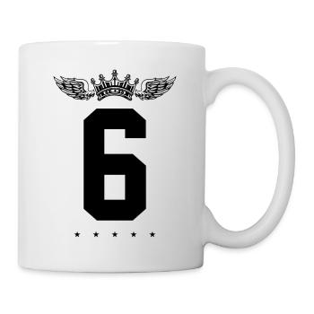 6 Couronne numérique - Mug blanc - blanc - Droite