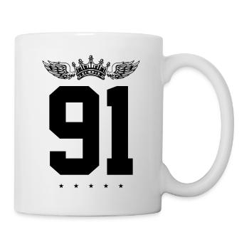 91 Number crown - Mug - white - Right