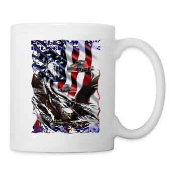 Camionneurs par passion avec une camionnette V8 - Mug blanc - blanc - Droite