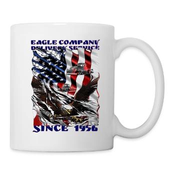 V8 Truck Shirt cooler Spruch mit Adler Geburtsjahr - Tasse - Weiß - Rechts