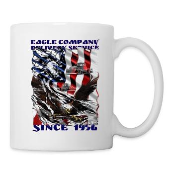 V8 Truck Driver Fournisseur Drapeau américain - Mug blanc - blanc - Droite