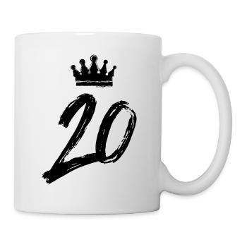 Couronne de 20 chiffres - Mug blanc - blanc - Droite