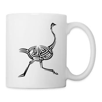 Strauß Tribal Tattoo - Tasse - Weiß - Rechts
