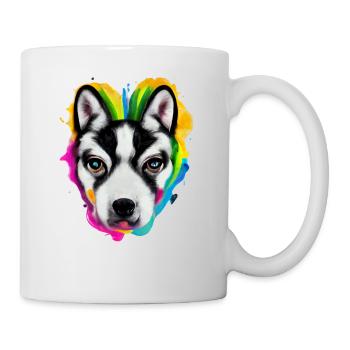 Siberian Husky in color - Mug - white - Right
