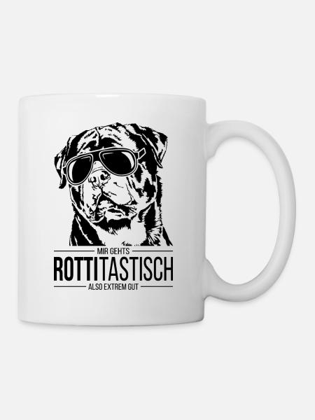 ROTTITASTISCH Rottweiler Hundespruch Hund Wilsigns - Tasse - Weiß