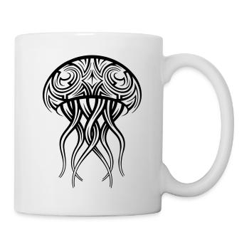 Qualle Tribal Tattoo - Tasse - Weiß - Rechts