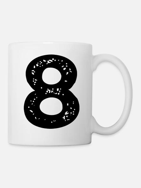 Maillot à 8 chiffres - Mug blanc - blanc