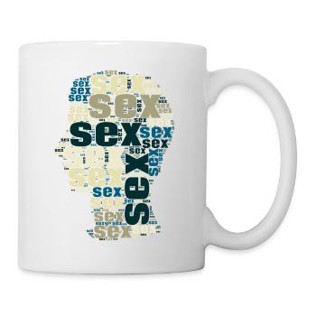 Sex Liebe im Kopf Geschenkidee Geburtstag - Tasse - Weiß - Rechts