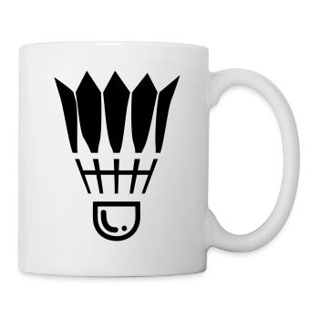 Symbole de badminton - Mug blanc - blanc - Droite