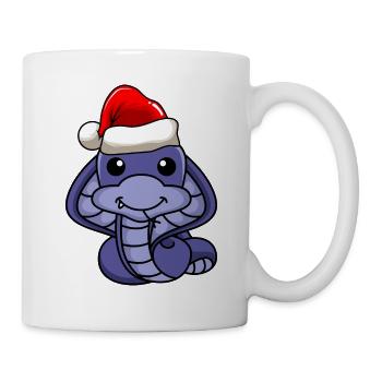Snake Cobra Comic Christmas - Mug - white - Right