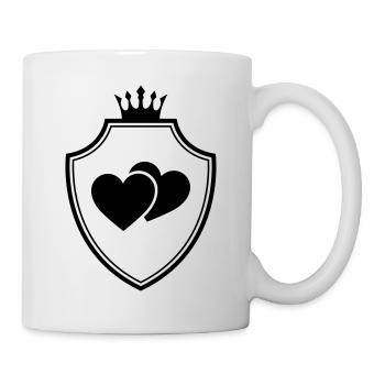 Armoiries du symbole du cœur - Mug blanc - blanc - Droite