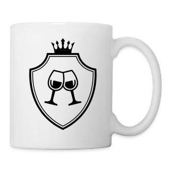 Wein Gläser Wappen - Tasse - Weiß - Rechts