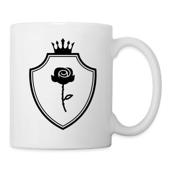 Rose Wappen - Tasse - Weiß - Rechts