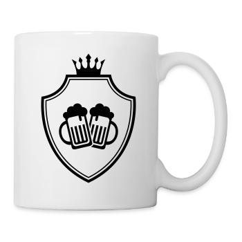 Bierglas Wappen - Tasse - Weiß - Rechts