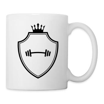 Dumbbell weights Coat of arms - Mug - white - Right