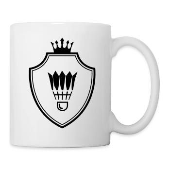 Armoiries du badminton - Mug blanc - blanc - Droite