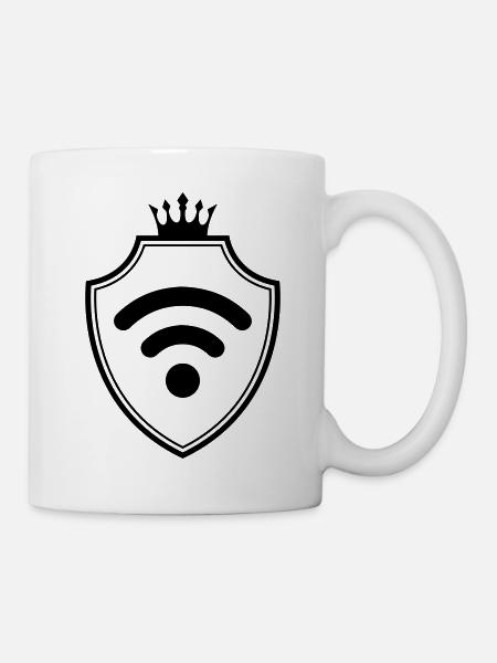 Wlan Internet Wappen - Tasse - Weiß