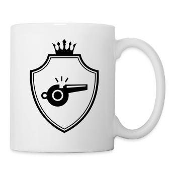 Trillerpfeife Pfeife Wappen - Tasse - Weiß - Rechts