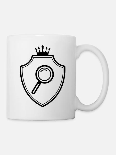 Lupe Wappen - Tasse - Weiß