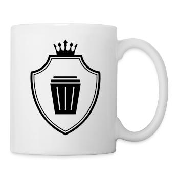Armoiries de la poubelle - Mug blanc - blanc - Droite
