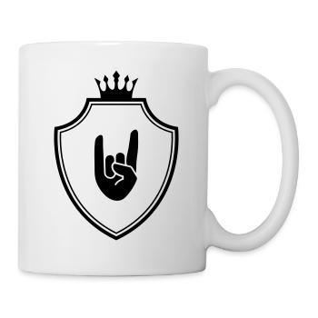Party Hand Wappen Symbol - Tasse - Weiß - Rechts