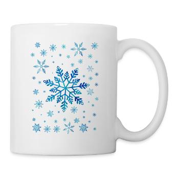 Des flocons de neige pour lui et elle - Mug blanc - blanc - Droite