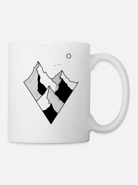 Mountains lines - Mug - white