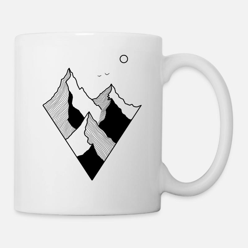 Mountains lines - Tasse - Weiß