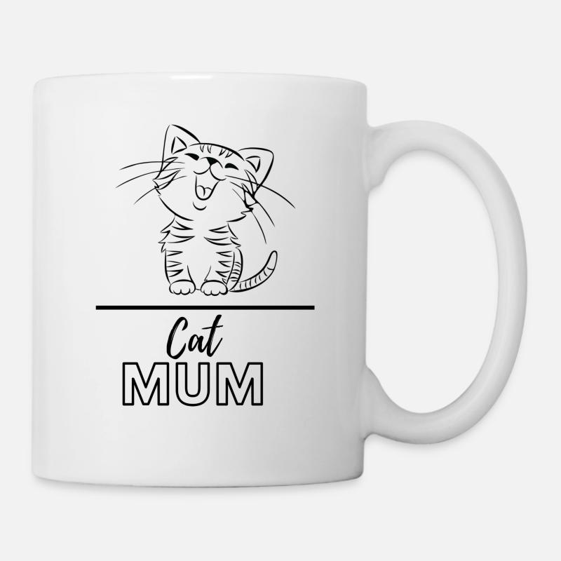 Cat Mum - Katzen Mama - Katzenliebe - Tasse - Weiß
