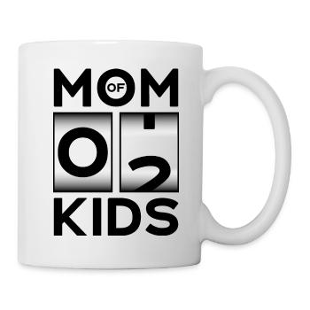 MOM OF 2 KIDS SCHWANGER MAMA ZWEITES KIND - Tasse - Weiß - Rechts