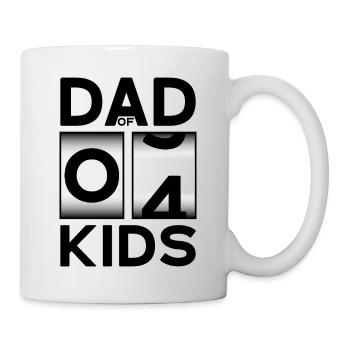 DAD OF 4 KIDS DAD FOURTH CHILD - Mug - white - Right