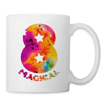 MAGICAL 8. GEBURTSTAG EINHORN - Tasse - Weiß - Rechts