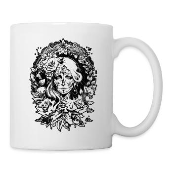 Dia de los Muertos Halloween Mexiko Kostüm Frau - Tasse - Weiß - Rechts