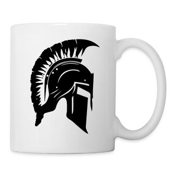 Spartaner Helm Gladiator Sparta - Tasse - Weiß - Rechts