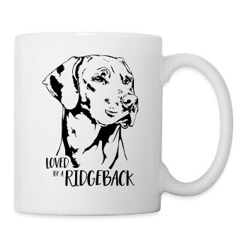 Loved by a Ridgeback Dog Rhodesian Ridgeback - Mug - white - Right