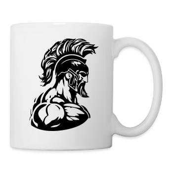 Muscles de gladiateurs guerriers spartiates - Mug blanc - blanc - Droite