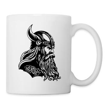 Wikinger Helm Krieger Viking - Tasse - Weiß - Rechts
