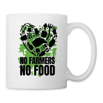 No farmers no food, and, farming, farm, farmer, - Mug - white - Right
