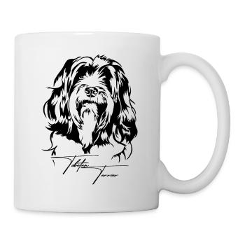 Tibetan Terrier Portrait Dog Portrait Wilsigns - Mug - white - Right