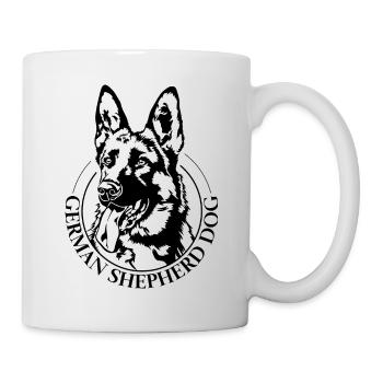 GERMAN SHEPHERD DOG Portrait Hund Wilsigns - Mug - white - Right