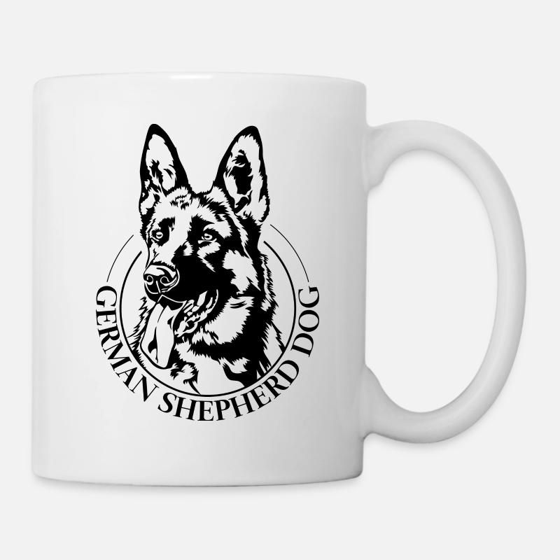 GERMAN SHEPHERD DOG Portrait Hund Wilsigns - Tasse - Weiß