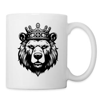 Ours Grizzly Roi de la Couronne - Mug blanc - blanc - Droite