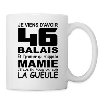 46 ans / anniversaire 46 ans / cadeau 46 ans - Mug blanc - blanc - Droite