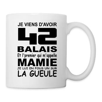 42 ans / anniversaire 42 ans / cadeau 42 ans - Mug blanc - blanc - Droite