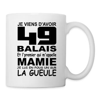 49 ans / anniversaire / cadeau 49 ans - Mug blanc - blanc - Droite