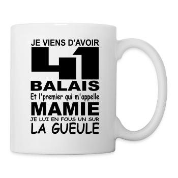41 ans / anniversaire 41 ans / cadeau 41 ans - Mug blanc - blanc - Droite