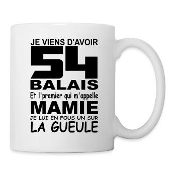 54 ans / anniversaire 54 ans / cadeau 54 ans - Mug blanc - blanc - Droite