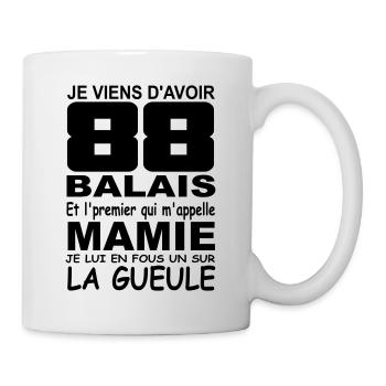 88 ans / anniversaire 88 ans / cadeau 88 ans - Mug blanc - blanc - Droite